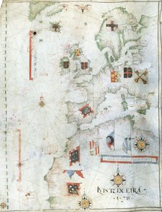 西欧和北非的波多兰海图，1578年 作者 路易斯·特谢拉