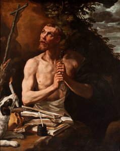 西班牙文：Santo Domingo penitente 忏悔中的圣多米尼克 作者 路易斯·克里斯蒂安（LuisTristán）