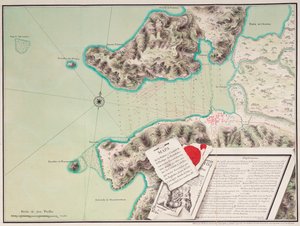 波托贝洛海湾和城市地图 作者 路易斯·德·苏维尔