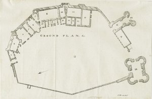 杜德利城堡：石版画，nd [约1825] (印刷品) 作者 卢克·布克