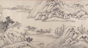 秋天的河流风景，1661年。 作者 罗牧
