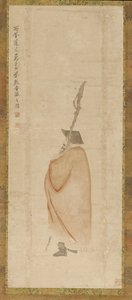 穿红衣的站立者，清代，18世纪。