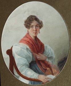 纳·瓦西里耶娃（NA Vasilyeva）肖像，1835年 作者 Lyubov Stepanovna Borozdna Stromilova