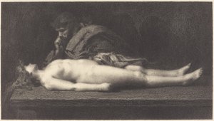以法莲的利未人和他死去的妻子 作者 让·雅克·亨纳 (Jean Jacques Henner) 之后的 MG Fuchs