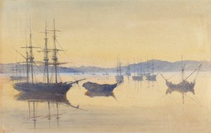 日落，君士坦丁堡（纸上的wc） 作者 巴利·汉密尔顿