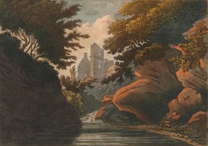 罗斯琳城堡（Rosline Castle），1800年。 作者 梅里戈特
