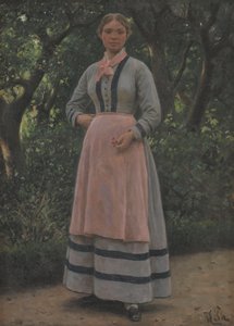 花园中的少女 作者 M.Therkildsen