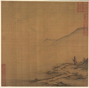 鹅群飞舞的风景