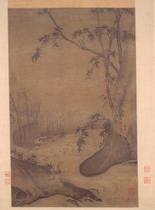 溪流边的竹子和鸭子 作者 马媛