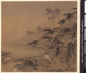 观看松树荫流下的鹿，1127-1279年 作者 马媛