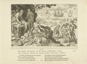 1555年，帝国军队将文明带给了印第安人。 作者 马尔滕·范·海姆斯克