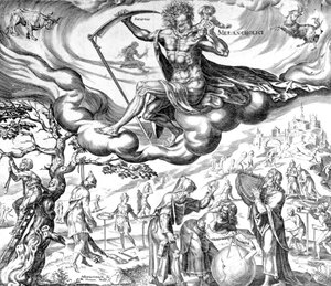 忧郁，来自&39;四种气质&39;系列，由Harmen Jansz Muller雕刻，1566年
