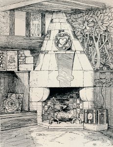角落壁炉，c1895，1896年