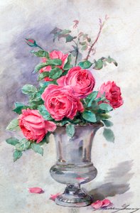 花瓶"，约1865-1928年 作者 马德琳（Madeleine Jeanne Lemaire）
