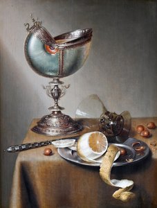 静物与鹦鹉螺杯，c.1650