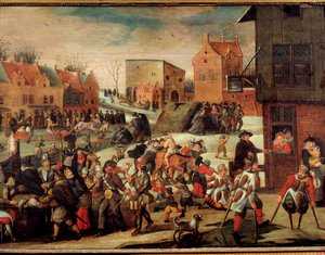 跛子（Court of Miracles）一个城市（在佛兰德斯？）的一群穷人和体弱者。 Martin van Cleve (1527-1581) 绘画，16 世纪特鲁瓦，Musee des Beaux Arts