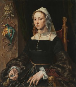 Machtelt Suijs肖像，c。 1540-1545。 作者 梅尔滕·范·海姆斯克