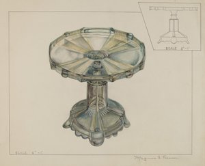 玻璃蛋糕架，约1936年。 作者 马格努斯·S·福萨姆