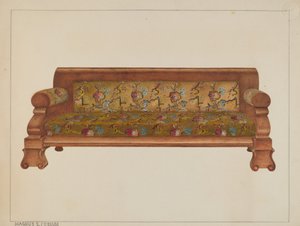 高背躺椅，约1938年。 作者 马格努斯·S·福萨姆