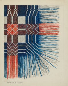 编织被褥细节，约1937年。