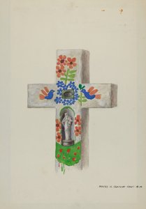 水泥头石，约1937年。 作者 马杰尔·G·克拉弗林