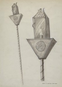 忏悔者的游行灯笼，约1937年。