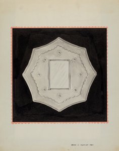 小锡制框架镜，约1937年。 作者 马杰尔·G·克拉弗林