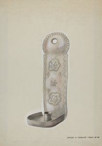 锡制蜡烛壁炉，约1937年。 作者 马杰尔·G·克拉弗林
