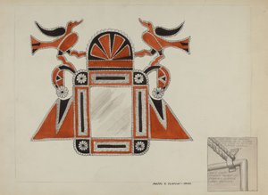 锡制镜框，约1937年。