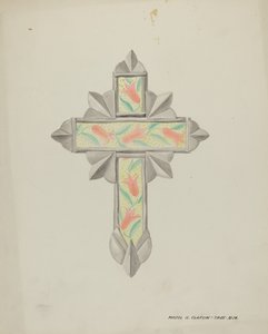 锡和墙纸十字架，约1937年。 作者 马杰尔·G·克拉弗林