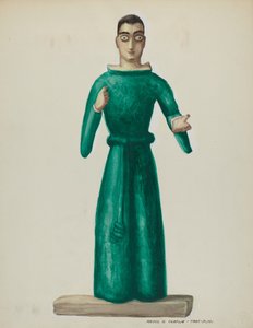 穿着亮绿色衣服的木桑托，19351942年。