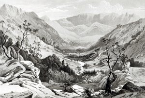 James Ferguson雕刻的Senafe和Rahaguddy之间的视图（石版画） 作者 主要AGF霍格