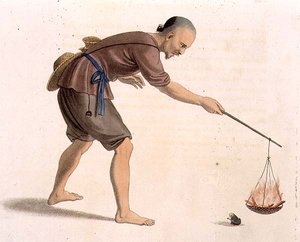 捕蛙人，《中国的服装》第7版，由J.Dadley刻制