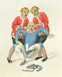 拧人耳朵》，《中国的刑罚》第 5 版，J. Dadley 刻版