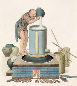 一种蒸馏器，来自&39;The Costume of China&39;的24号板，由J. Dadley雕刻，1800年