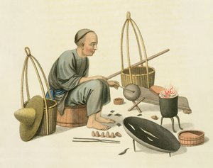 来自“中国服饰”的37号修补匠，由J. Dadley雕刻，1800年