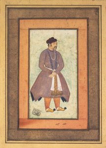 阿克巴大帝1542-1605年的肖像，莫卧儿皇帝，16世纪下半叶。 作者 马诺哈尔