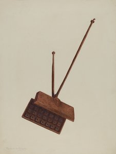 壁炉华夫饼铁，约1939年。 作者 曼努埃尔·G·鲁尼安