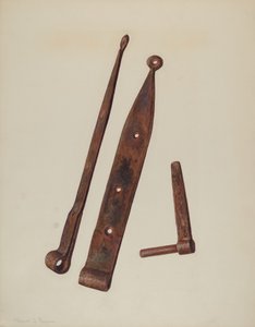 铰链和螺栓，约1939年。 作者 曼努埃尔·G·鲁尼安