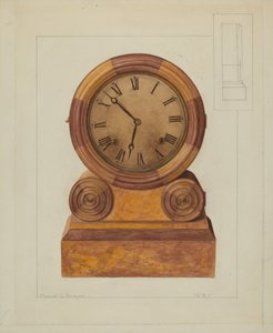架子钟，约1937年。 作者 曼努埃尔·G·鲁尼安
