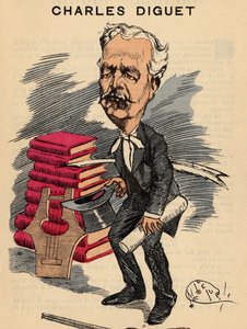 世界人类》第393期的封面，插图由Manuel Luque（1854-1919）绘制。Litterature, Lyre - Diget Charles (1836-1909) 作者 曼努埃尔·卢克（Manuel Luque）