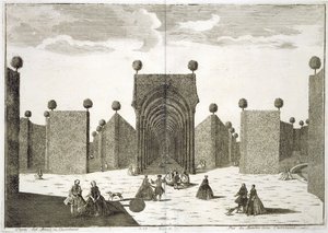 修道院花园，来自Villa Castellazzo的Delights，由Domenico Felice Leonardi创作，于1743年出版 作者 马克·安东尼奥·达莱