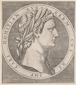 Speculum Romanae Magnificentiae：Domitian, from The Twelve Caesars, ca. 1500-1534., ca. 1500-1534. 作者 马尔坎通尼奥·莱蒙迪