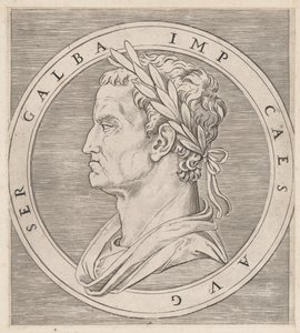 Speculum Romanae Magnificentiae：Galba, from The Twelve Caesars, ca. 1500-1534., ca. 1500-1534. 作者 马尔坎通尼奥·莱蒙迪