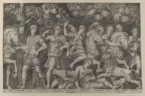 Speculum Romanae Magnificentiae: The Lion Hunt, ca. 1500-1534., ca. 1500-1534. 作者 马尔坎通尼奥·莱蒙迪
