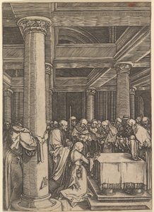 大约在丢勒之后，耶稣在圣殿中向西缅介绍。 1500年至1534年。 作者 马尔坎通尼奥·莱蒙迪