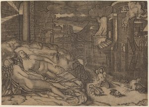 拉斐尔的梦 作者 Marcantonio Raimondi 可能在拉斐尔之后