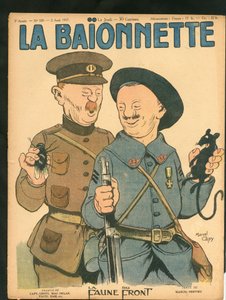 La Baionnette》的封面，彩色讽刺作品