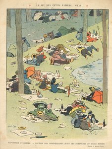 1910年5月28日&39;Le Rire&39;封底的烹饪艺术展 - 独立沙龙（每周日及公众假期）