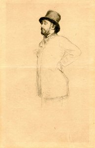 戴着帽子的埃德加·德加（Edgar Degas）。